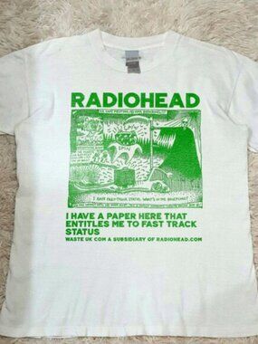 Vtg Radiohead Shirt, Radiohead 80s Rock Band T-shirt